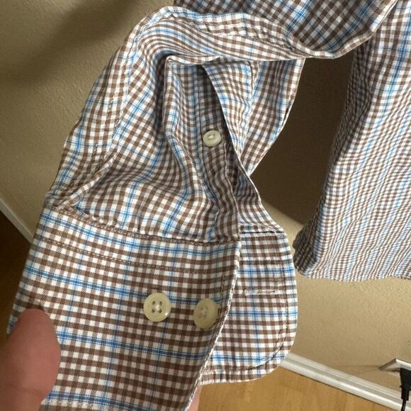 Peter Millar Shirt Mens Medium Button Up Long Sleeve Plaid Classic Casual - Picture 5 of 10